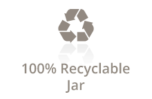 100% Recyclable Jar icon.